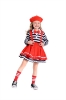 Picture of Girls Clown Dress Mime Costume Set