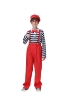 Picture of Kids Clown Costume Mime Striped Set
