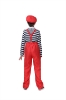 Picture of Kids Clown Costume Mime Striped Set