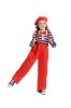Picture of Kids Clown Costume Mime Striped Set