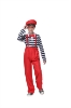 Picture of Kids Clown Costume Mime Striped Set