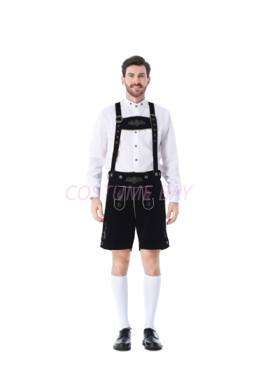 Picture of Mens Black Oktoberfest Lederhosen Traditional Outfit