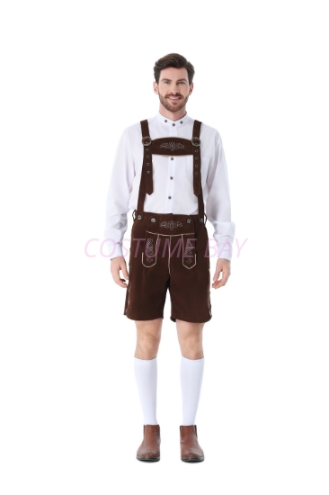 Picture of Mens Brown Oktoberfest Lederhosen Traditional Outfit