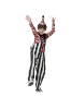 Picture of Kids Clown Costume Striped Jumpsuit Top Set