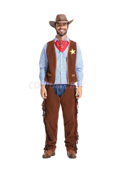 Picture of Mens Cowboy Costume Wild West Fancy Dress