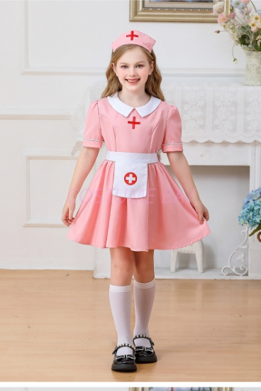 Picture of Girls Pink Nurse Costume Dress Up