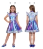 Picture of Girls AI Robot Costume Metallic Alien Dress