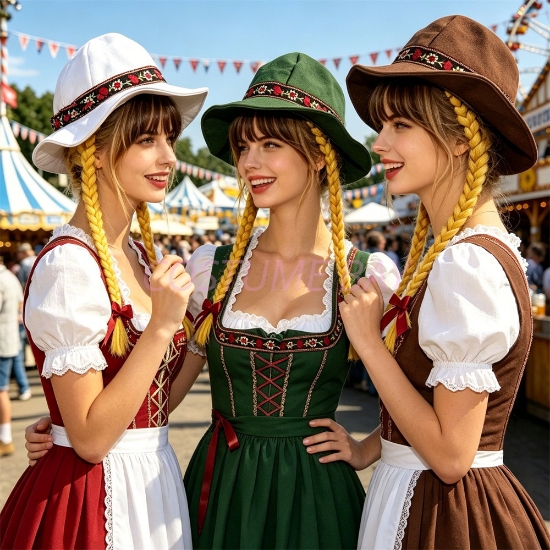 Picture of Oktoberfest Hat with Braids