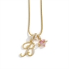 Picture of Gold Love Heart Initial Letter Necklace