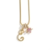 Picture of Gold Love Heart Initial Letter Necklace
