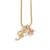 Picture of Gold Love Heart Initial Letter Necklace