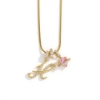 Picture of Gold Love Heart Initial Letter Necklace