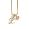 Picture of Gold Love Heart Initial Letter Necklace