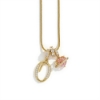 Picture of Gold Love Heart Initial Letter Necklace