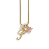 Picture of Gold Love Heart Initial Letter Necklace