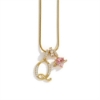 Picture of Gold Love Heart Initial Letter Necklace