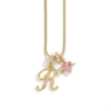 Picture of Gold Love Heart Initial Letter Necklace