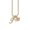 Picture of Gold Love Heart Initial Letter Necklace