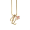 Picture of Gold Love Heart Initial Letter Necklace