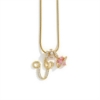 Picture of Gold Love Heart Initial Letter Necklace