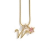 Picture of Gold Love Heart Initial Letter Necklace