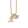 Picture of Gold Love Heart Initial Letter Necklace