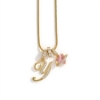 Picture of Gold Love Heart Initial Letter Necklace