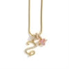 Picture of Gold Love Heart Initial Letter Necklace