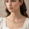 Picture of Gold Love Heart Initial Letter Necklace