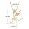Picture of Gold Love Heart Initial Letter Necklace
