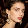 Picture of Women's Sparkling Crystal Cascade Drop Earrings