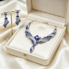 Picture of Women's Sapphire Garden Necklace Earrings Jewelry Set