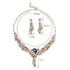 Picture of Women's Sapphire Garden Necklace Earrings Jewelry Set