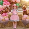 Picture of Kids Pink Cowgirl Costume Set