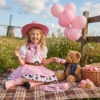 Picture of Kids Pink Cowgirl Costume Set