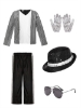 Picture of Kids Silver 90s Pop Star Costume Set