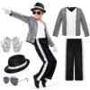 Picture of Kids Silver 90s Pop Star Costume Set