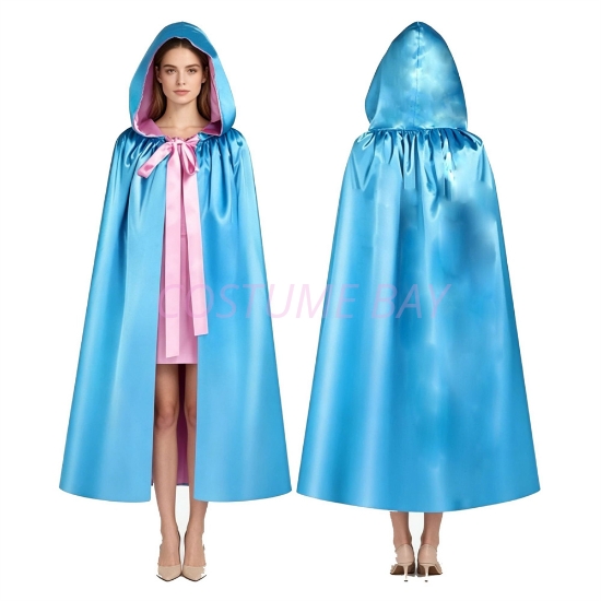 Picture of Women's Pink & Blue Hooded Robe Cape