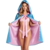 Picture of Women's Pink & Blue Hooded Robe Cape