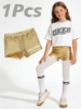 Picture of Girl Metallic Shorts - Shiny Dance Hot Pants